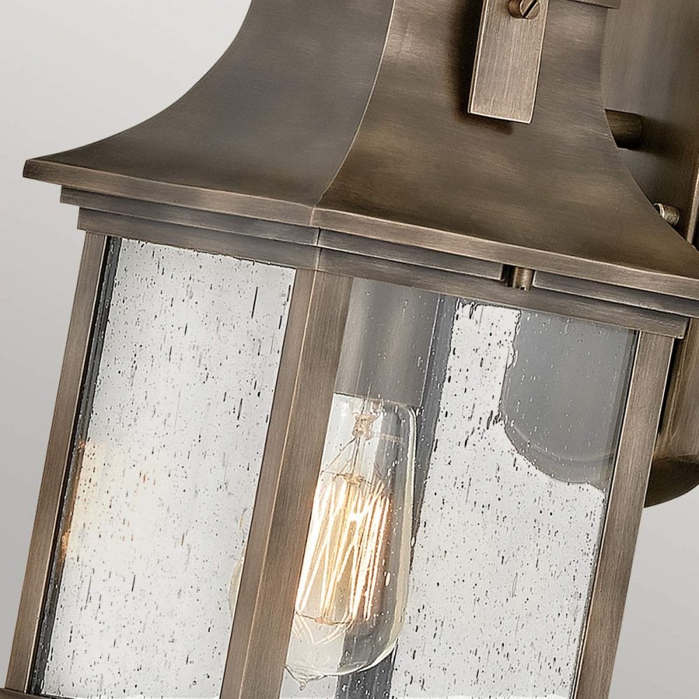 QN-GRANT-S-BU Grant 1 Light Outdoor Small Wall Lantern Burnished Bronze