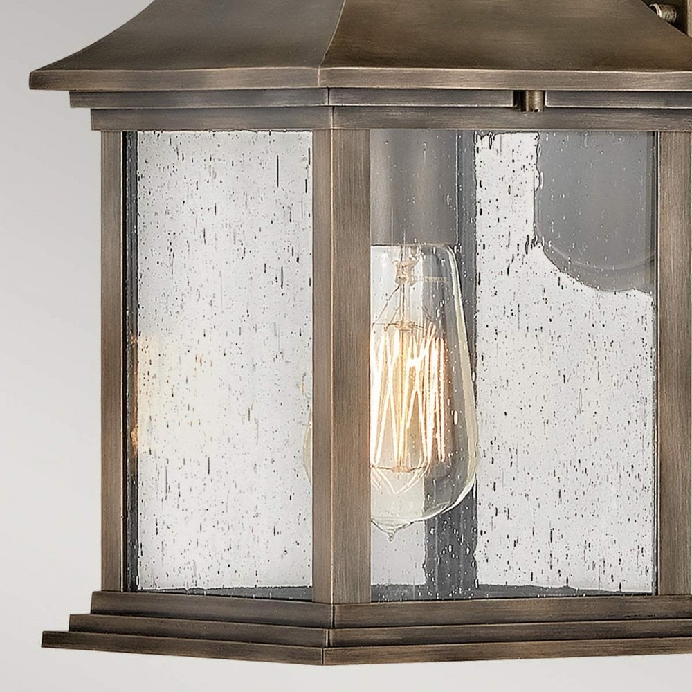 QN-GRANT-S-BU Grant 1 Light Outdoor Small Wall Lantern Burnished Bronze
