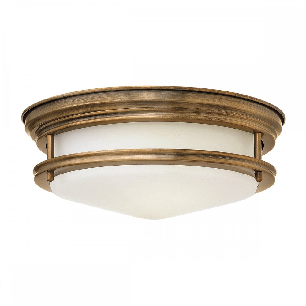 QN-HADRIAN-FS-BR-OPAL Hadrian 2 Light Bathroom  Flush Brushed Bronze