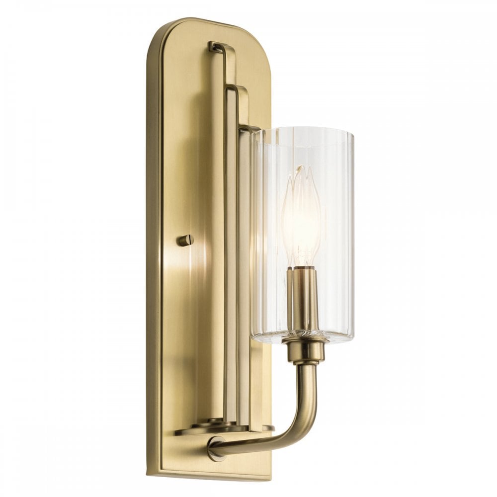 QN-KIMROSE1-BNB Kimrose 1 Light Wall Light Brushed Natural Brass