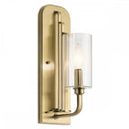 QN-KIMROSE1-BNB Kimrose 1 Light Wall Light Brushed Natural Brass