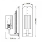 QN-KIMROSE1-BNB Kimrose 1 Light Wall Light Brushed Natural Brass