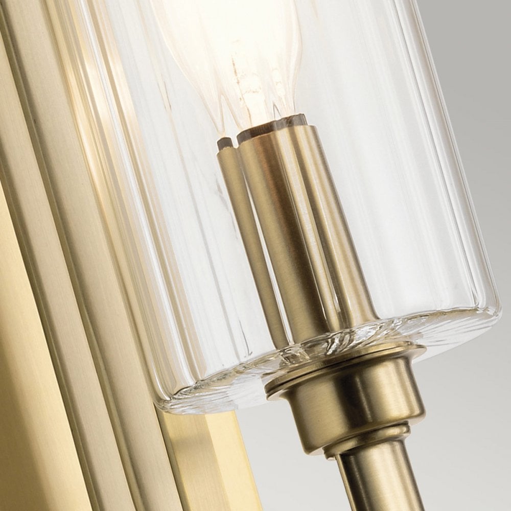 QN-KIMROSE1-BNB Kimrose 1 Light Wall Light Brushed Natural Brass