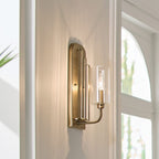 QN-KIMROSE1-BNB Kimrose 1 Light Wall Light Brushed Natural Brass