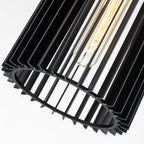 QN-LINARA-P-BK Linara 1 Light Pendant Black & Natural Brass