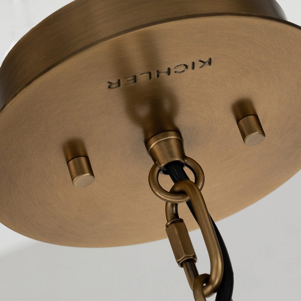 QN-LINARA-P-BK Linara 1 Light Pendant Black & Natural Brass