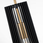 QN-LINARA-P-BK Linara 1 Light Pendant Black & Natural Brass