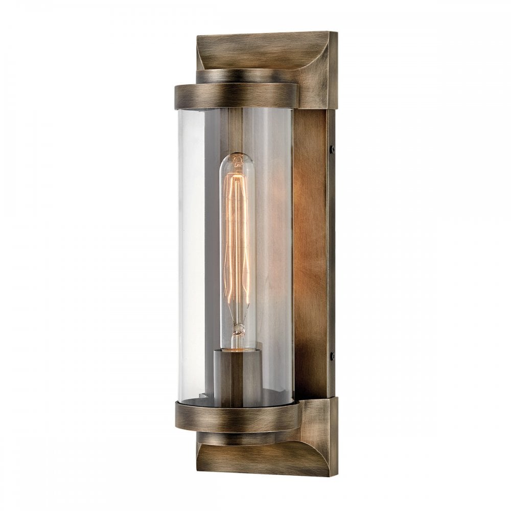 QN-PEARSON-M-BU Pearson 1 Light Outdoor Medium Wall Lantern Burnished Bronze