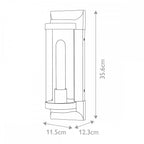 QN-PEARSON-M-BU Pearson 1 Light Outdoor Medium Wall Lantern Burnished Bronze