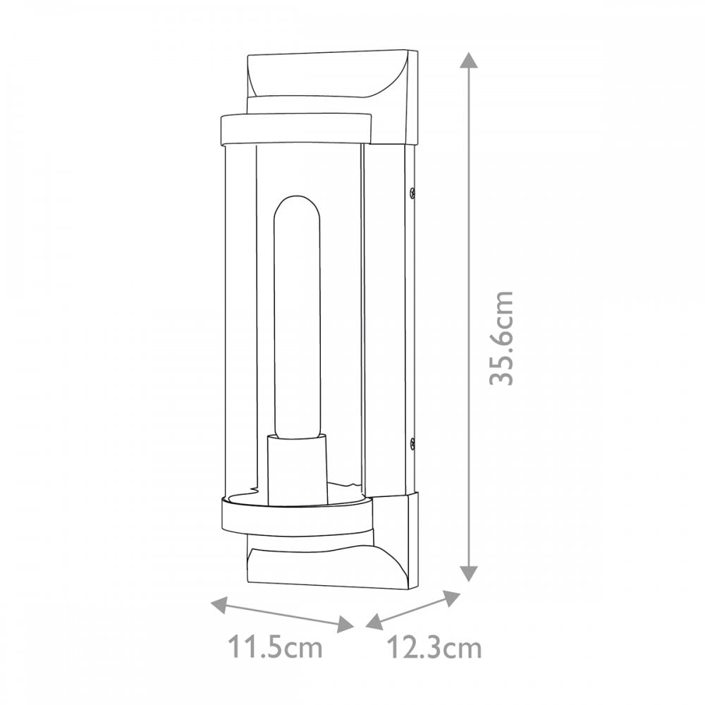 QN-PEARSON-M-BU Pearson 1 Light Outdoor Medium Wall Lantern Burnished Bronze