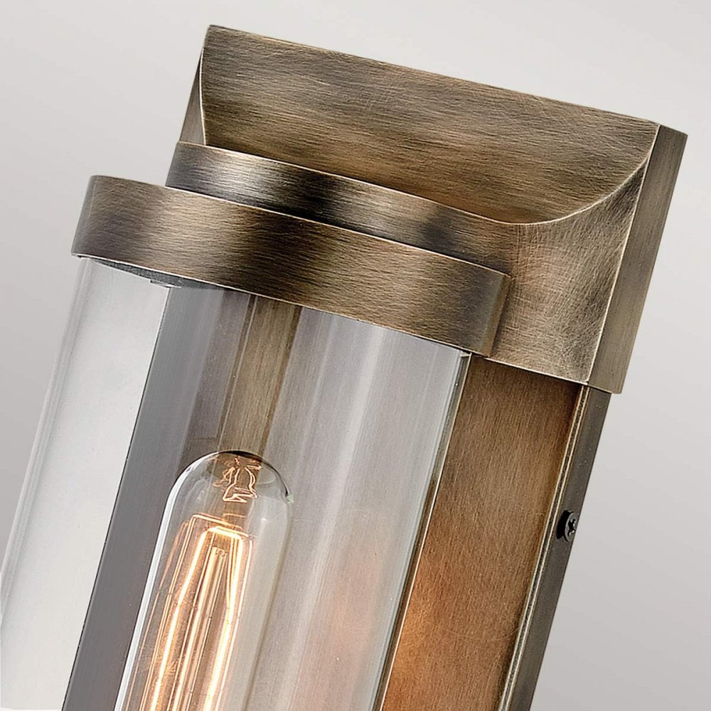 QN-PEARSON-M-BU Pearson 1 Light Outdoor Medium Wall Lantern Burnished Bronze