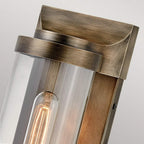 QN-PEARSON-M-BU Pearson 1 Light Outdoor Medium Wall Lantern Burnished Bronze