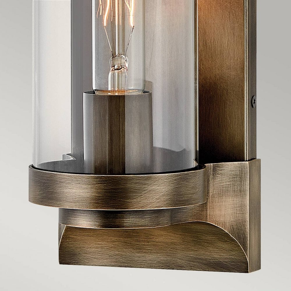 QN-PEARSON-M-BU Pearson 1 Light Outdoor Medium Wall Lantern Burnished Bronze
