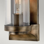 QN-PEARSON-M-BU Pearson 1 Light Outdoor Medium Wall Lantern Burnished Bronze