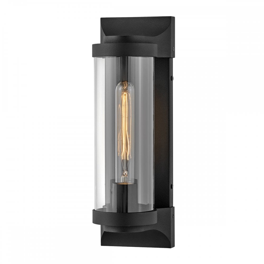 QN-PEARSON-M-TK Pearson 1 Light Medium Outdoor  Wall Lantern Textured Black