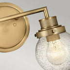 QN-POPPY2-HB-BATH Poppy 2 Light Bathroom Wall Light Heritage Brass