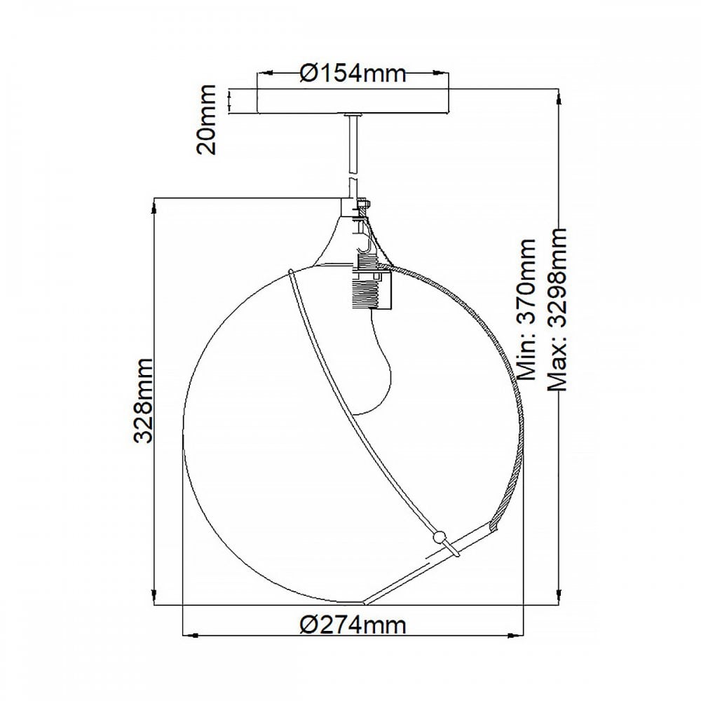 QN-SKYE-1P Skye 1 Light Pendant Heritage Brass
