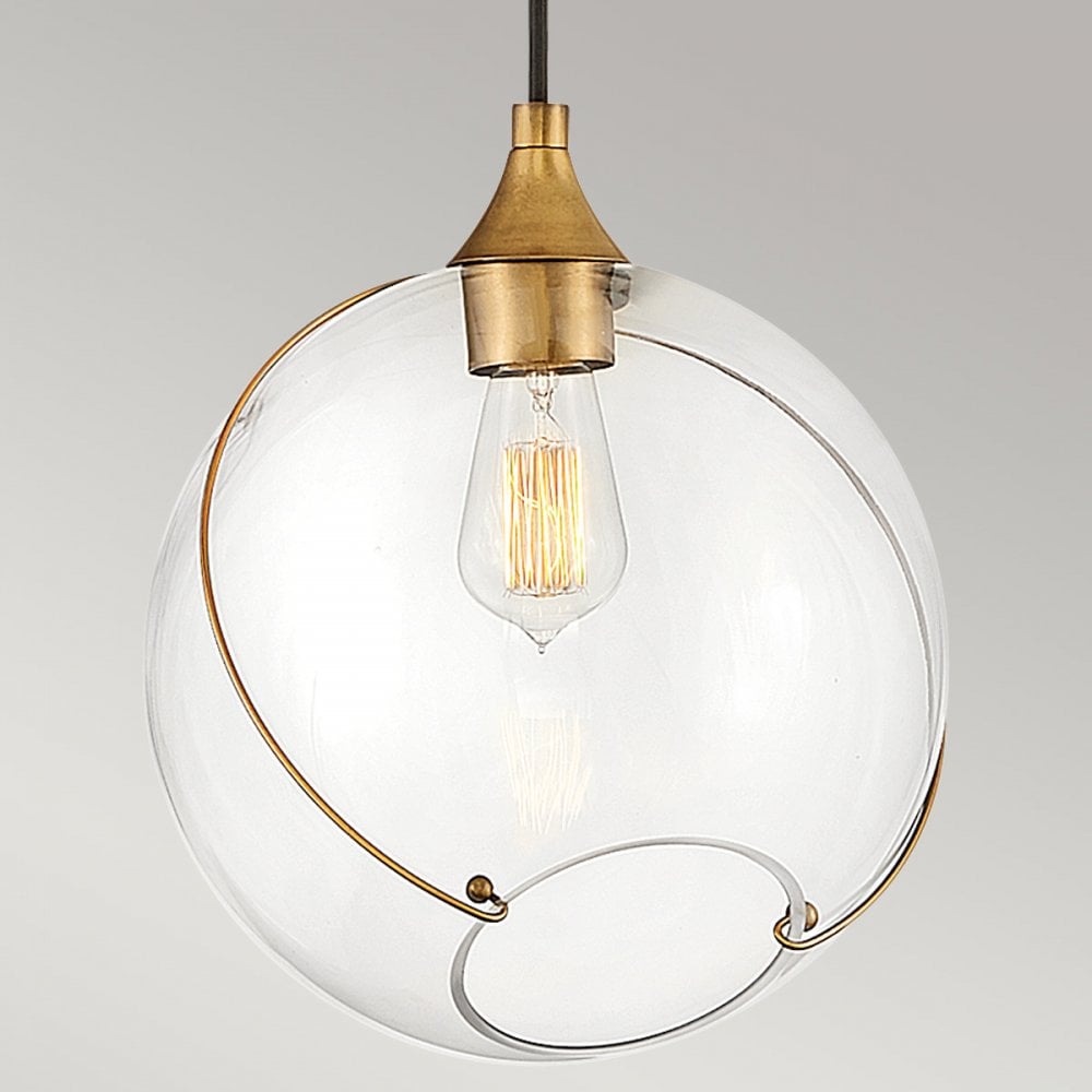 QN-SKYE-1P Skye 1 Light Pendant Heritage Brass