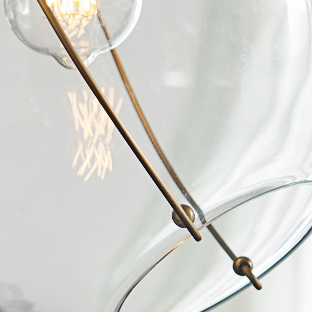 QN-SKYE-1P Skye 1 Light Pendant Heritage Brass