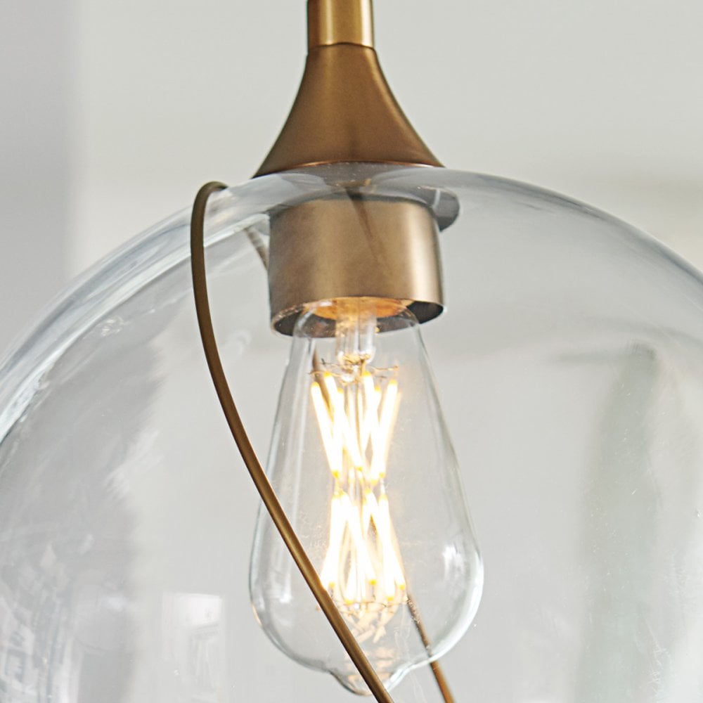 QN-SKYE-1P Skye 1 Light Pendant Heritage Brass
