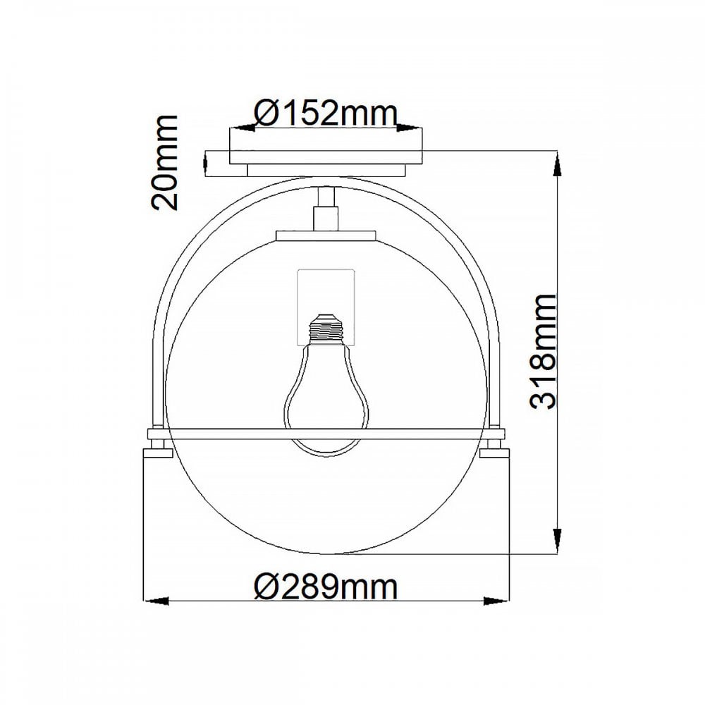 QN-SOMERSET-F-O-HB Somerset 1 Light Ceiling Flush Heritage Brass
