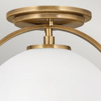 QN-SOMERSET-F-O-HB Somerset 1 Light Ceiling Flush Heritage Brass