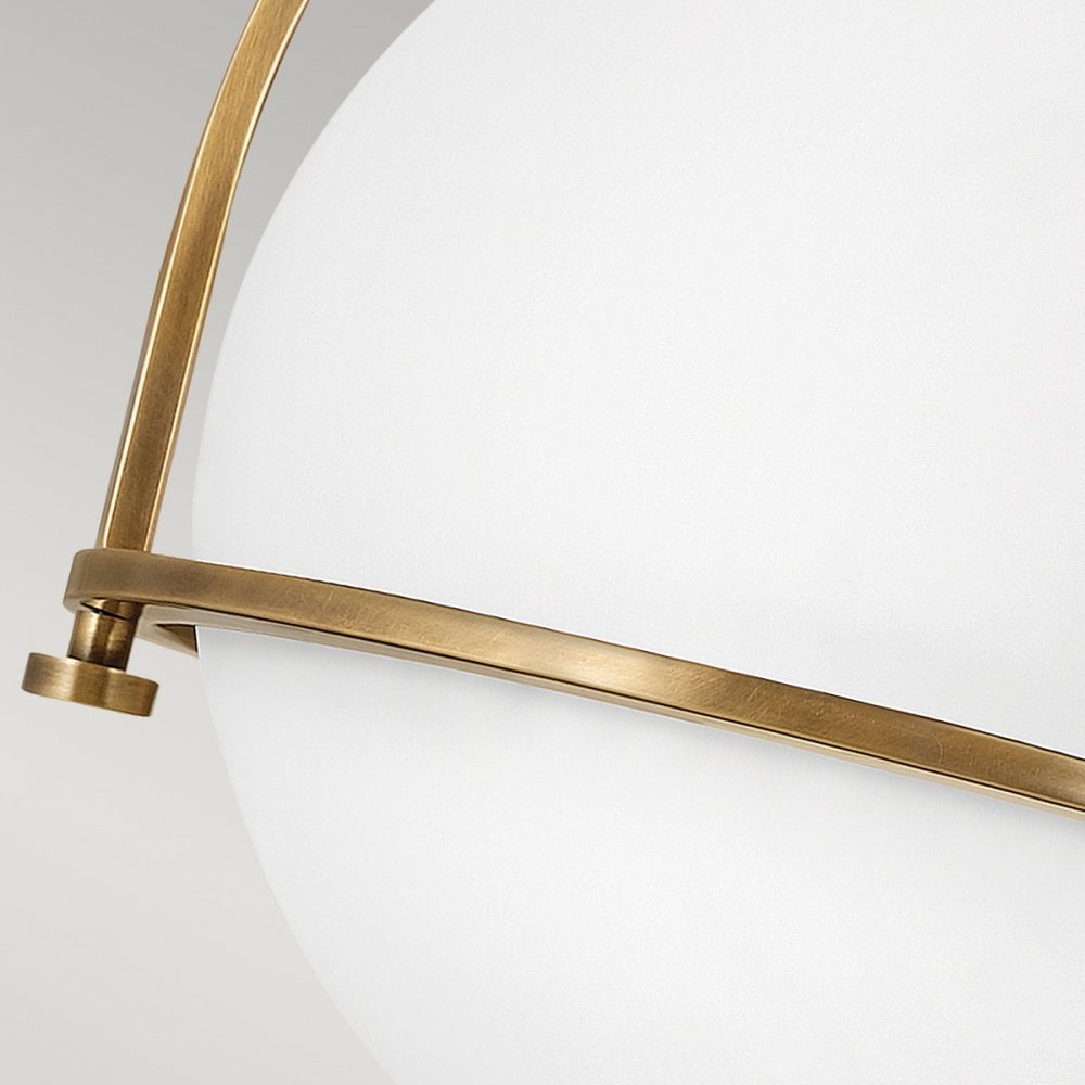 QN-SOMERSET-F-O-HB Somerset 1 Light Ceiling Flush Heritage Brass