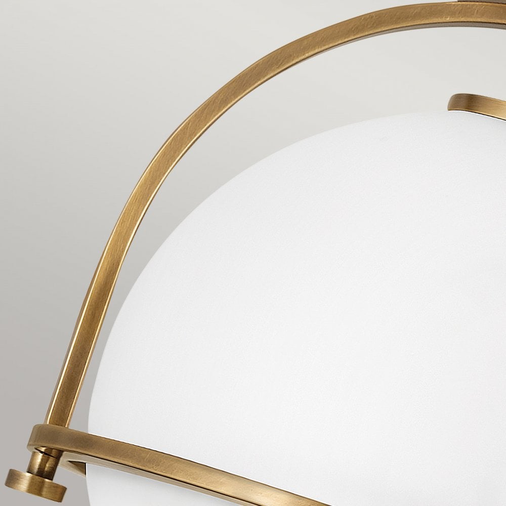 QN-SOMERSET-F-O-HB Somerset 1 Light Ceiling Flush Heritage Brass