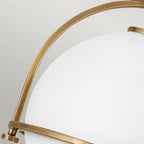 QN-SOMERSET-F-O-HB Somerset 1 Light Ceiling Flush Heritage Brass