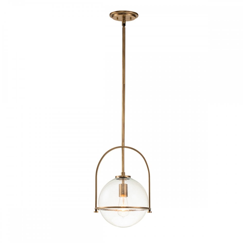QN-SOMERSET-P-C-HB Somerset 1 Light Pendant Heritage Brass