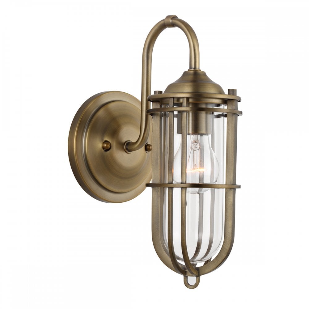 QN-URBANREST1 Urban Restoration 1 Light Bathroom Wall Light Dark Antique Brass