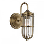 QN-URBANREST1 Urban Restoration 1 Light Bathroom Wall Light Dark Antique Brass