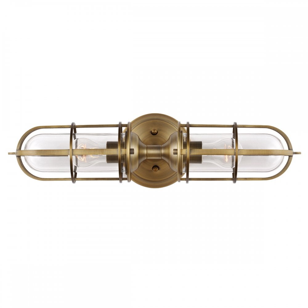 QN-URBANREST2 Urban Restoration 2 Light Bathroom  Wall Light Dark Antique Brass