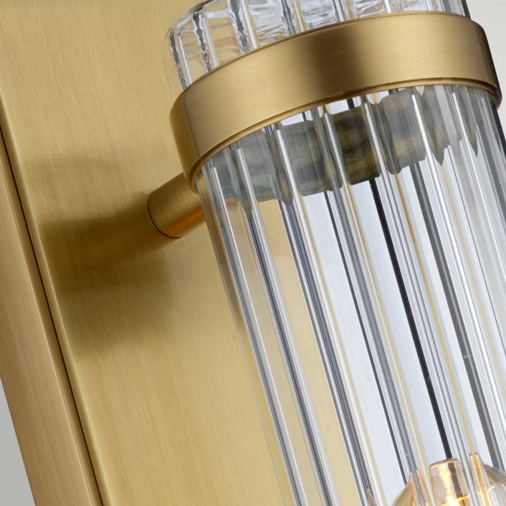 QN-WELLINGTON1-AB Wellington 1 Light Bathroom Wall Light Aged Brass