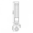 QN-WELLINGTON1-PC Wellington 1 Light Bathroom Wall Light Polished Chrome