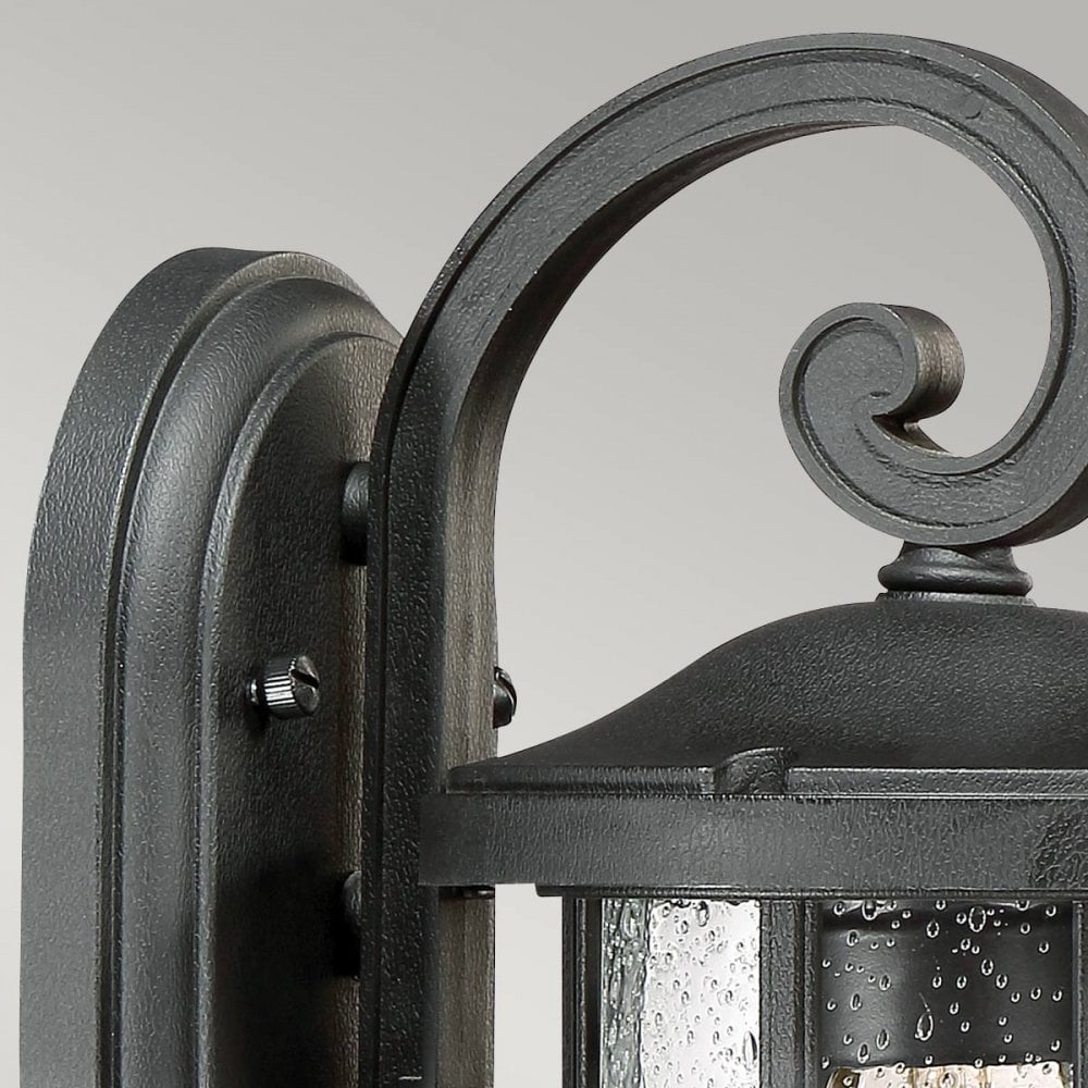 QZ-CRUSADE-S-BLK Crusade 1 Light Outdoor Small Wall Lantern Earth Black