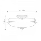 QZ-GRIFFIN-F-WS Griffin 3 Light Ceiling Flush Weathered Brass (S)