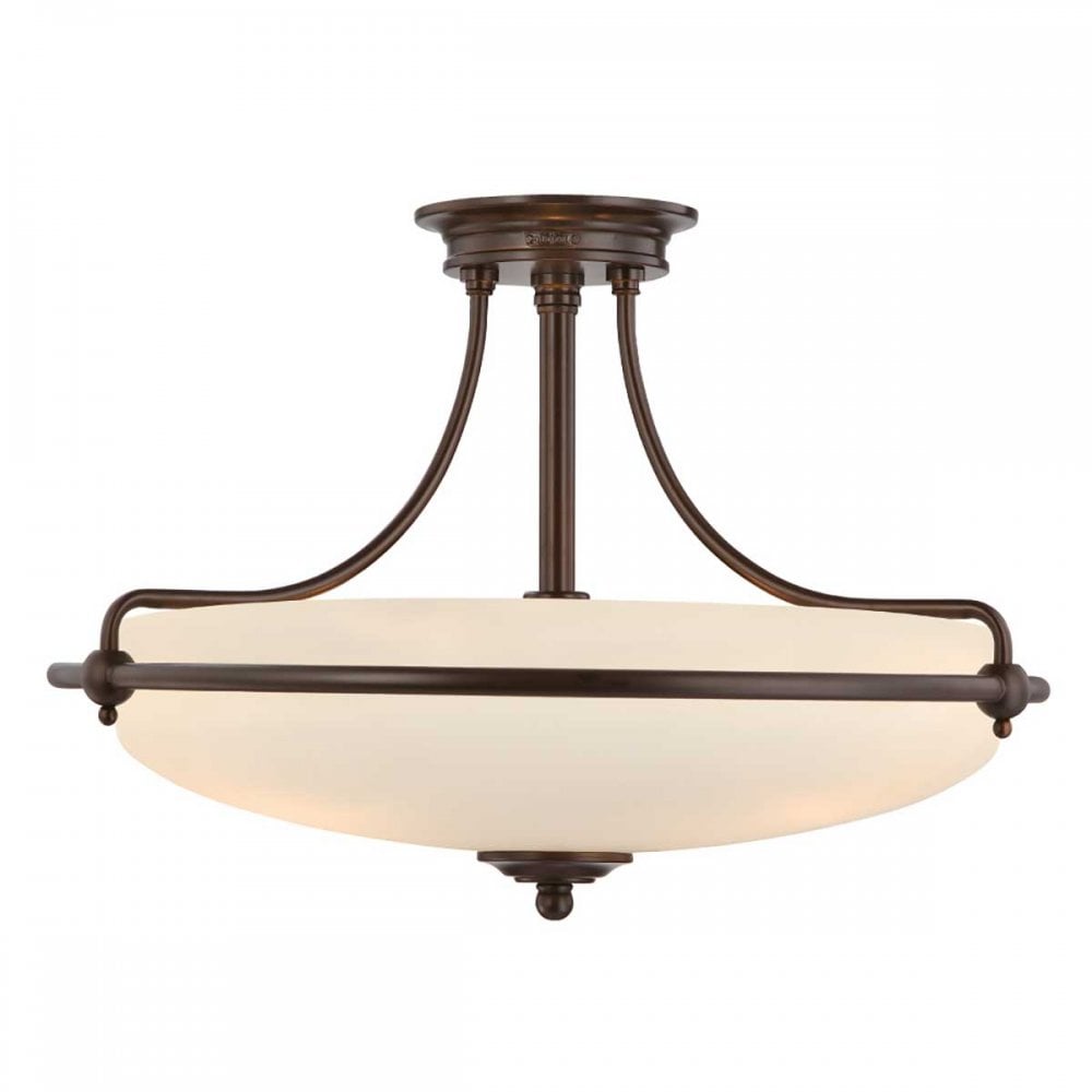 QZ-GRIFFIN-SFM-PN Griffin 4 Light Ceiling Semi-Flush Palladian Bronze