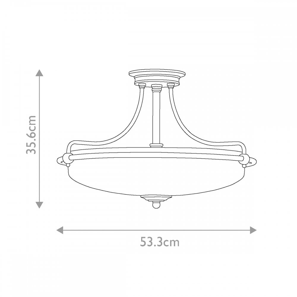 QZ-GRIFFIN-SFM-PN Griffin 4 Light Ceiling Semi-Flush Palladian Bronze