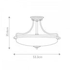 QZ-GRIFFIN-SFM-PN Griffin 4 Light Ceiling Semi-Flush Palladian Bronze