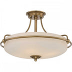 QZ-GRIFFIN-SFM-WS Griffin 4 Light Ceiling Semi-Flush Weathered Brass