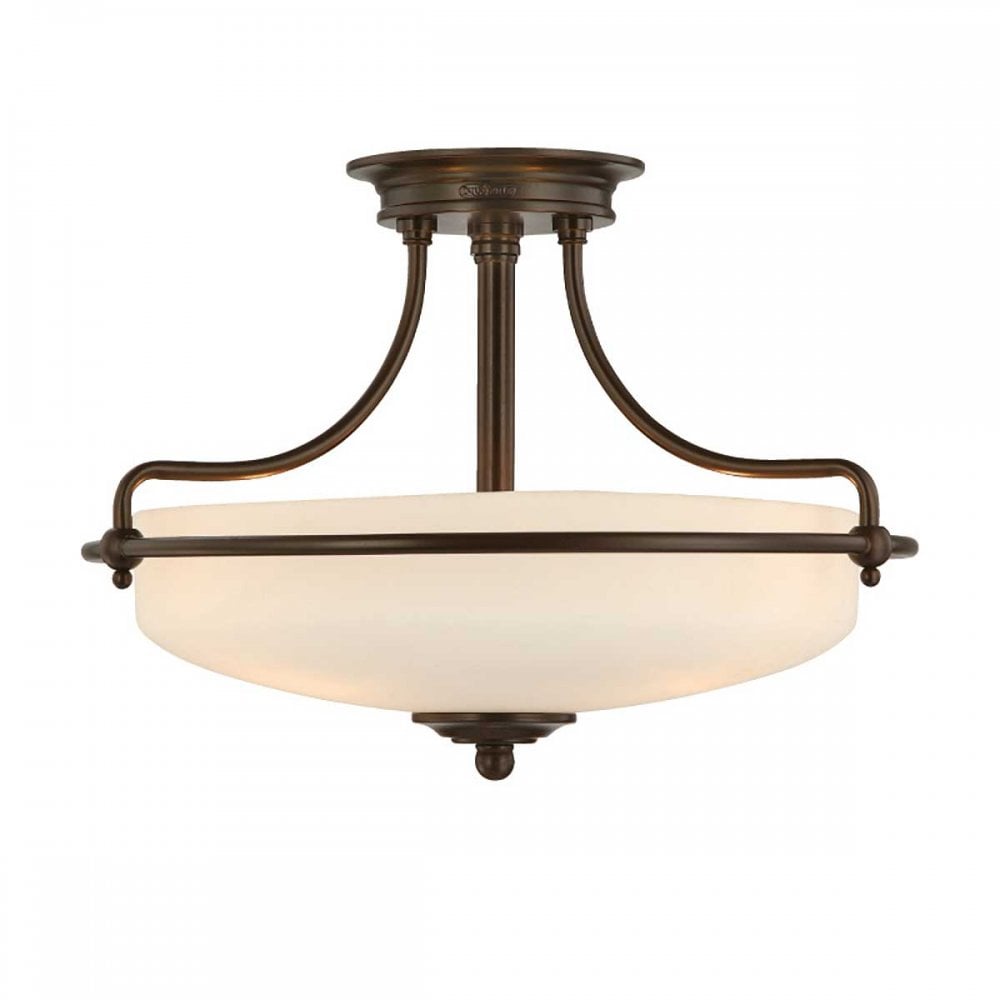 QZ-GRIFFIN-SFS-PN Griffin 3 Light Ceiling Semi-Flush Palladian Bronze