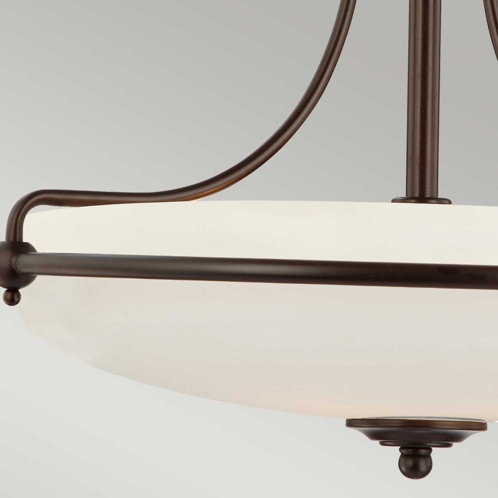 QZ-GRIFFIN-SFS-PN Griffin 3 Light Ceiling Semi-Flush Palladian Bronze