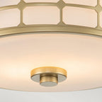 QZ-GUARDIAN-F-PNBR Guardian 2 Light Bathroom Ceiling Flush Painted Natural Brass
