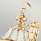 QZ-NEWBURY2-L-PB Newbury 2 Light Outdoor Large Wall Lantern Polished Brass