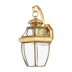 QZ-NEWBURY2-M-PB Newbury 1 Light Outdoor Medium Wall Lantern Polished Brass
