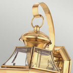 QZ-NEWBURY2-M-PB Newbury 1 Light Outdoor Medium Wall Lantern Polished Brass