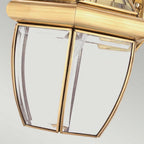 QZ-NEWBURY2-M-PB Newbury 1 Light Outdoor Medium Wall Lantern Polished Brass
