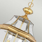 QZ-NEWBURY8-L-PB Newbury 2 Light Outdoor Large Chain Lantern Polished Brass