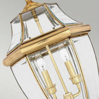 QZ-NEWBURY8-L-PB Newbury 2 Light Outdoor Large Chain Lantern Polished Brass
